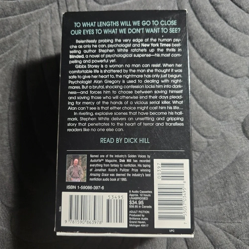 Blinded by Stephen White Unabridged Audio‎ Cassette Book
